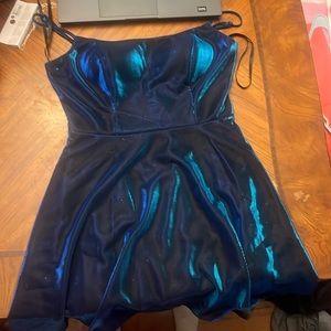Blue short dress